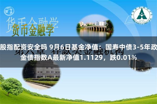 股指配资安全吗 9月6日基金净值：国寿中债3-5年政金债指数A最新净值1.1129，跌0.01%