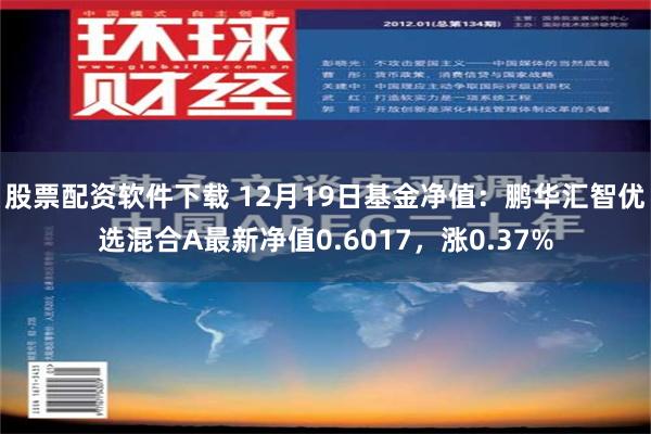 股票配资软件下载 12月19日基金净值：鹏华汇智优选混合A最新净值0.6017，涨0.37%